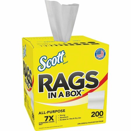 SCOTT Scotts White Rags in a Box, 200PK 75260